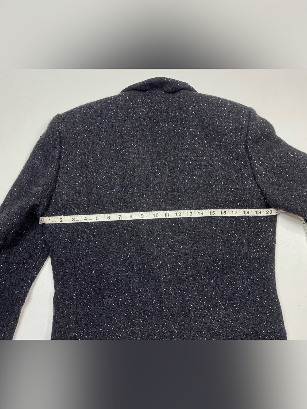 VTG Liz Claiborne Charcoal Tweed Lined Blazer Womens Size 10 - Picture 8 of 10